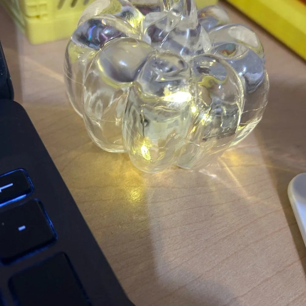 Acrylic clearPumpkin LED Light-Halloween-Fall- Decor - Picture 1 of 2